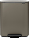 Brabantia Bo Pedal Bin 2 x 30 Liter Platinum