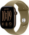 Apple Watch Series 12 Cellular 46mm Donkerbrons Sportband M/L