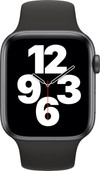 Apple Watch SE 44mm Space Gray Aluminium Zwarte Sportband