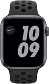 Apple Watch Nike SE 44mm Space Gray Aluminium Zwarte Sportband