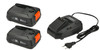 Gardena P4A QC 18V 2,5 Ah accu (2x) + oplader