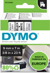 DYMO D1 9mm x 7m Zwart Wit Labels