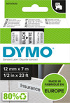 DYMO D1 12mm x 7m Zwart Wit Labels