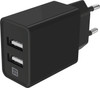 XtremeMac Oplader met 2 Usb A Poorten 12W Zwart