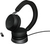 Jabra Evolve2 USB-A MS TEAMS 75 Wireless Office Headset with Charging Stand Black