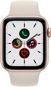 Apple Watch SE 40mm Roségoud Aluminium Crème Sportband