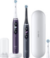 Oral-B iO 8n Paars en Zwart Duopack met extra opzetborstel