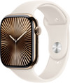 Apple Watch Series 10 4G 46mm Titanium Goud Sportband S/M