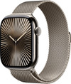 Apple Watch Series 10 4G 46mm Titanium Zilver Milanese Band S/M