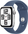 Apple Watch SE 2024 44mm Zilver Sportband S/M