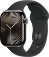 Apple Watch Series 10 4G 42mm Titanium Zwart Sportband S/M