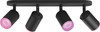 Philips Hue Fugato Opbouwspot White and Color - Zwart - 4-spots