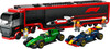 LEGO City F1 Truck met RB20 en AMR24 F1 auto's 60445