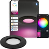 Philips Hue Recessed Spot Light Slim - White and Color 90mm - Black