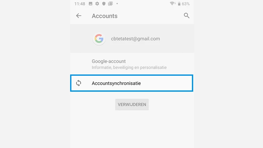 accountsynchronisatie