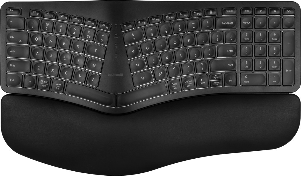 BlueBuilt Wireless Ergonomic Bluetooth Keyboard QWERTY Coolblue