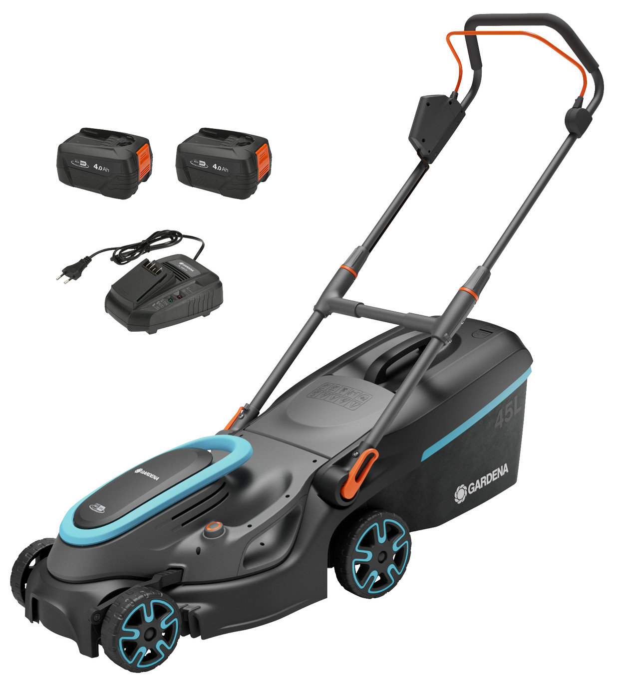 Gardena PowerMax 37/36V P4A Set – Akumulatorowa kosiarka Compact 37 cm – W WYCIECIE!