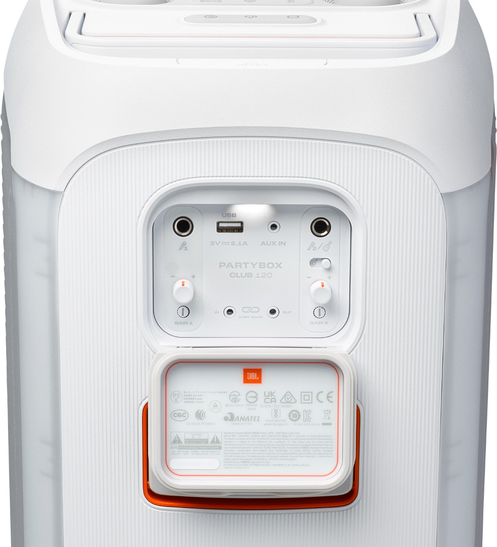 JBL Partybox Club 120 Wit + Draadloze Microfoonset - Foto 6