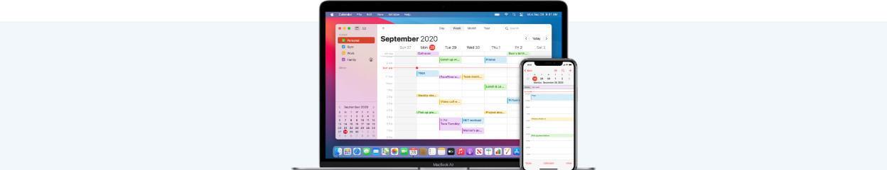 How do you share your iPhone calendar with others?