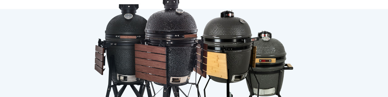 How do you prepare dishes on a ceramic BBQ?