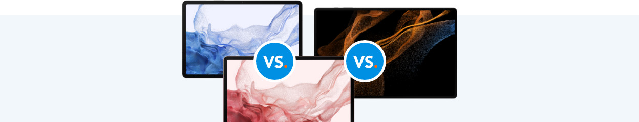 Compare the Samsung Galaxy Tab S8 to the S8 Plus and the S8 Ultra