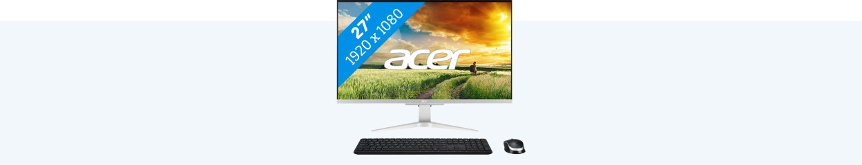 How do you connect the mouse of an Acer all-in-one?