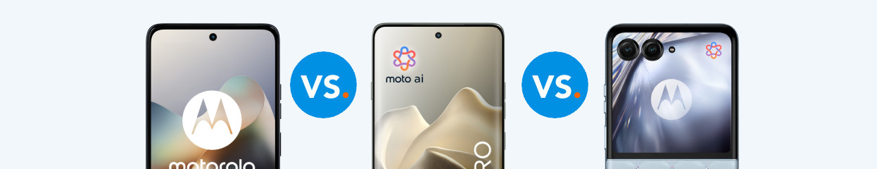 Compare the Motorola Moto, Edge, and Razr series