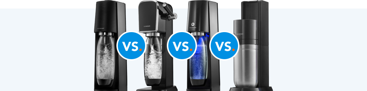 De verschillen tussen de SodaStream TERRA, ART, E-TERRA en DUO 
