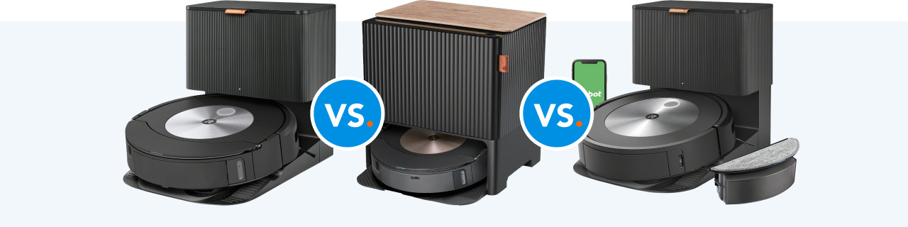 Compare the iRobot Roomba Combo j9+, j7+, and j5+ robot vacuums