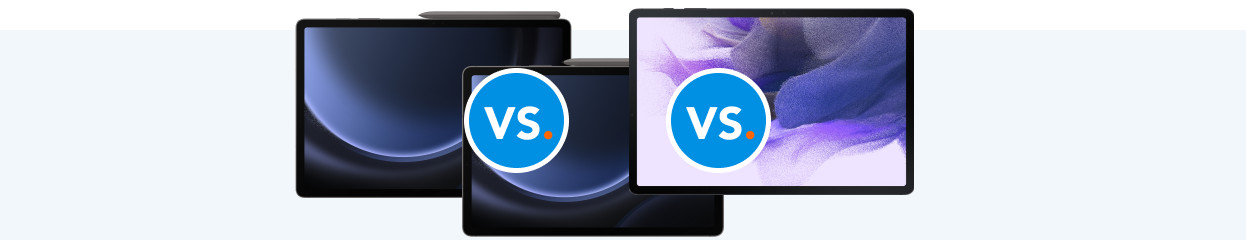 Compare the Samsung Galaxy Tab S9 FE Plus, Tab S9 FE, and Tab S7 FE