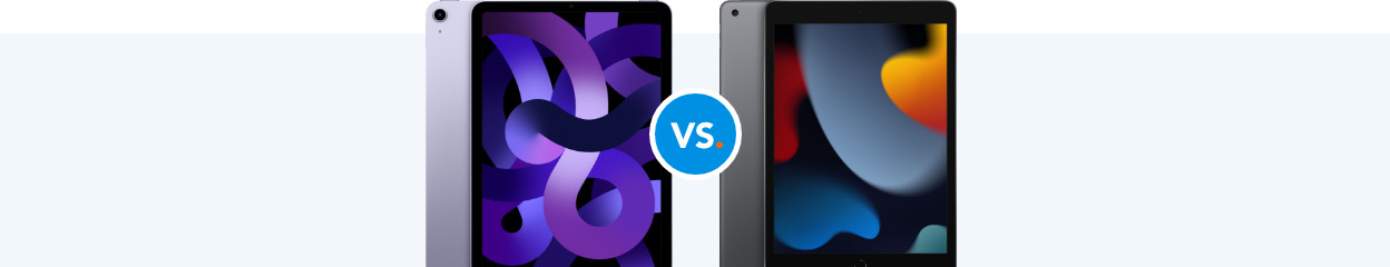 Compare the Apple iPad Air (2022) to the Apple iPad (2021)