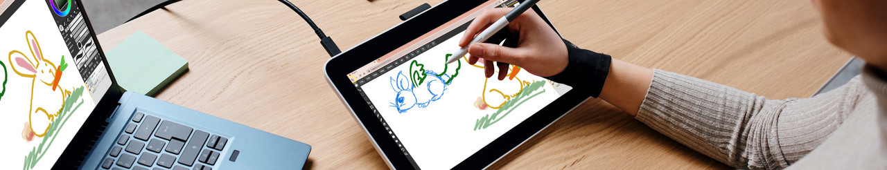 Wacom drawing tablet with screen