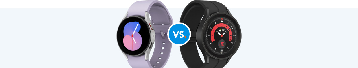 Compare the Samsung Galaxy Watch5 with Watch5 Pro