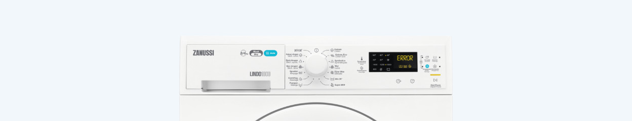 The most common errors of Zanussi washer dryer combinations