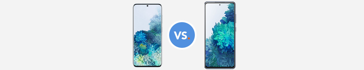Compare the Samsung Galaxy S20 to the S20 FE