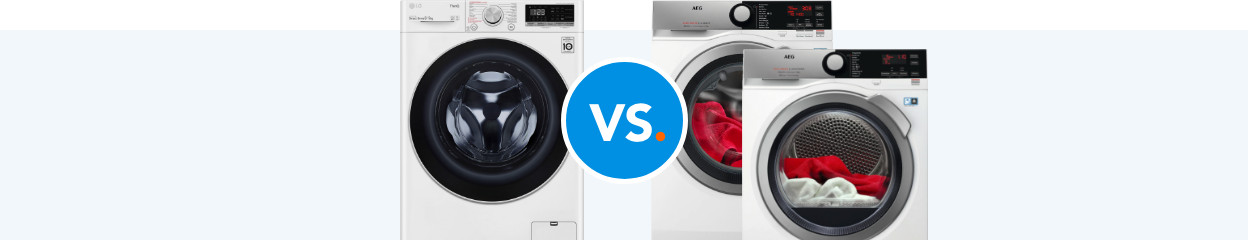 Wat is het verschil tussen een was-droogcombinatie en een set?