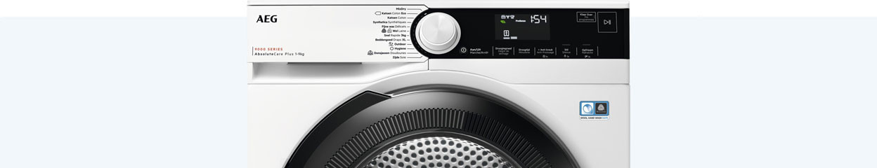 What's the AEG AbsoluteCare Plus technology in dryers?