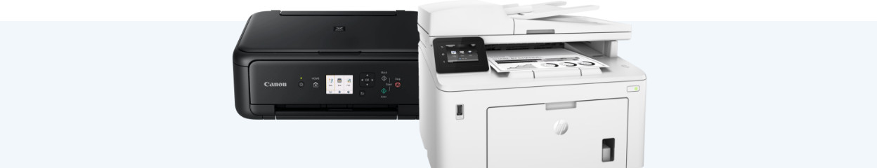 Vergelijk de inkjet met inkttank en laser printers