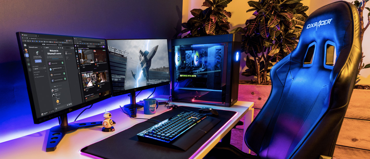 Gaming desktop setup
