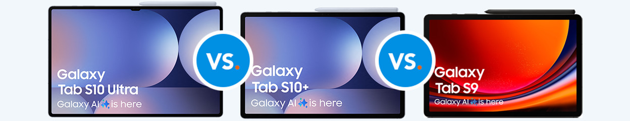 Vergelijk de Samsung Galaxy Tab S9, Tab S10 Plus en Tab S10 Ultra