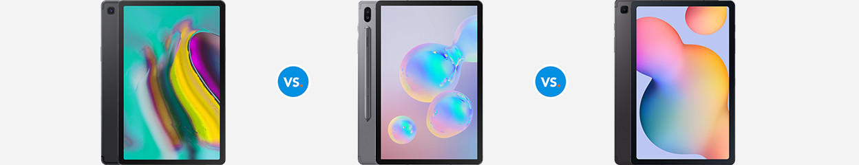 Comparison between the Samsung Galaxy Tab S6 Lite, Tab S5e, and Tab S6