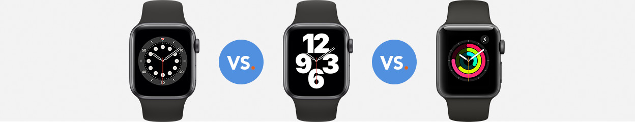 Compare the Apple Watch 6, Apple Watch SE, and Apple Watch 3