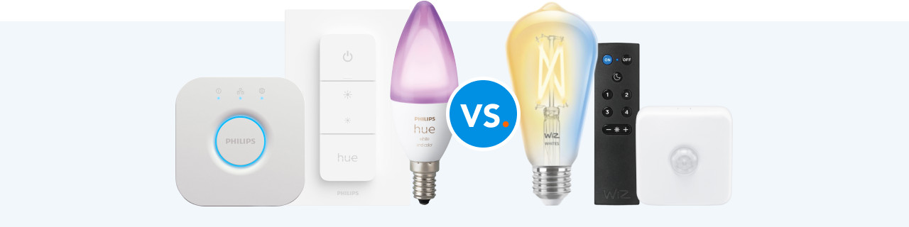 Wat is het verschil tussen Philips Hue en Wiz?