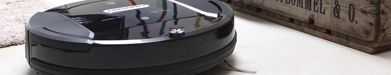 How do you set up the Blaupunkt BlueBot robot vacuum?