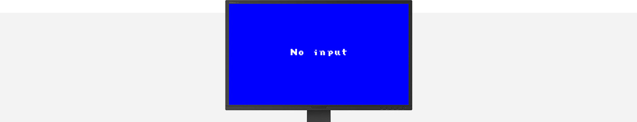 How do you solve the 'no input' error of your monitor?