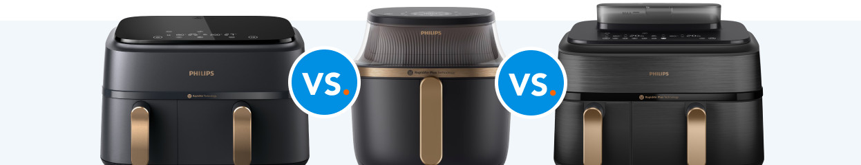 Vergelijk de Philips NA342/00, NA352/00 en NA552/00 aifryers