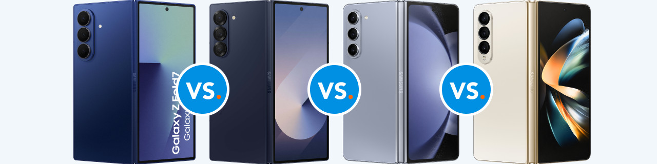 Samsung Galaxy Z Fold 7 vs Fold 6 vs Z Fold 5 vs Z Fold 4