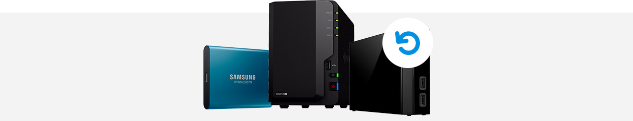 How do you choose external storage for backups?