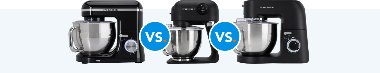 Vergelijk de Pierre SM5000, SM7000 en SM9000 keukenmixers