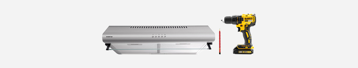 How do you mount an under-cabinet range hood?